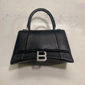 Balenciaga Hourglass Top Handle Bag in Black